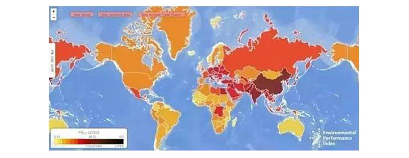 世界各地区污染图